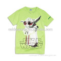 Cat-like animal pattern print fashionable boy T-shirt